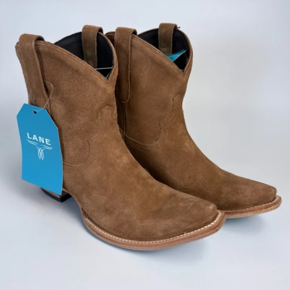 Lane “Emma Jane” Bootie – Toffee Suede Size 10